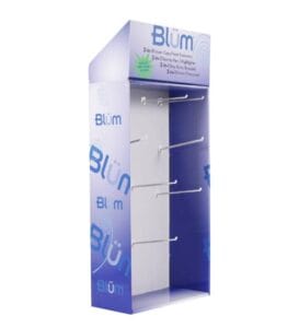blum stationery cardboard display peg hooks