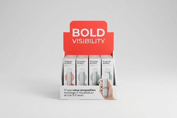 White countertop display with