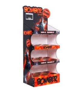 bomber pet toy cardboard display