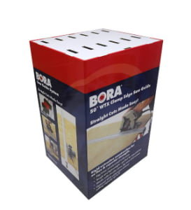 bora hardware saw guide cardboard display