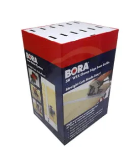 bora hardware saw guide cardboard display