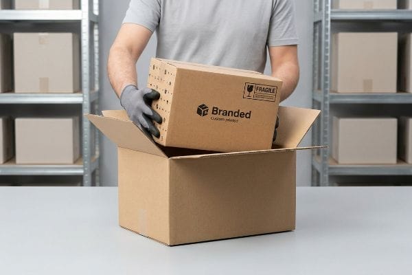 branded fragile box packing