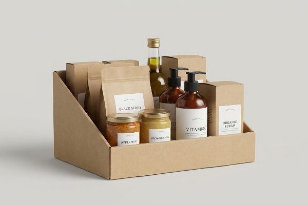 brown cardboard pdq display