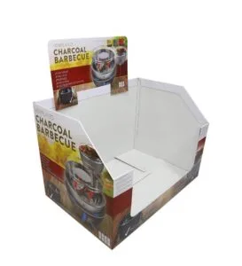 cardboard display charcoal barbecue unit
