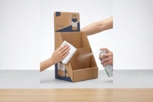 How Do I Clean the Cardboard POP-up Display?