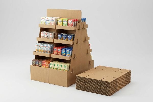 cardboard display flat pack assembly