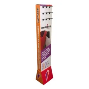 expositor de chapéus de papelão