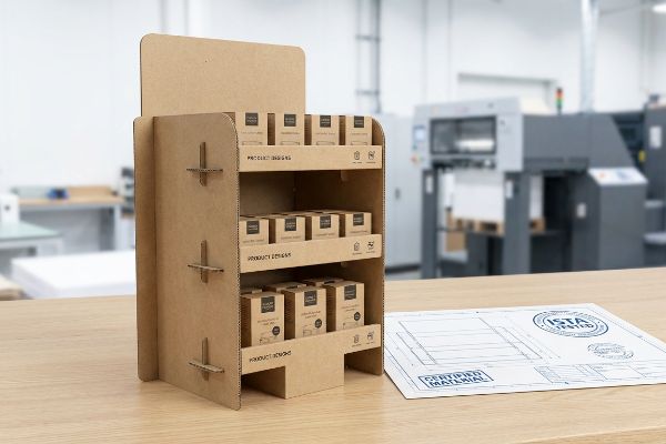 段ボール製ディスプレイの製造業者を選ぶ際に、どのような点に注意すべきですか？
