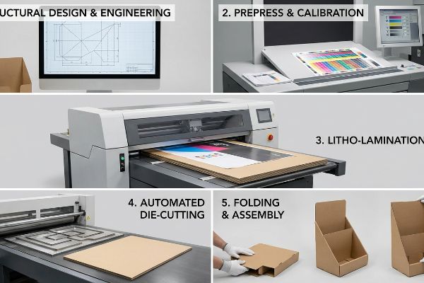 What Are the Key Steps in the Cardboard Display Manufacturing Process?