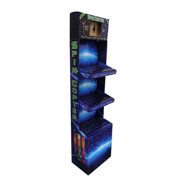 cardboard display spin copter retail unit