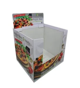 cardboard display tepro pizza box floor unit