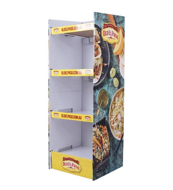 cardboard floor display mexican food fsdu