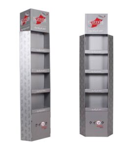 cardboard floor display stocking stuffers