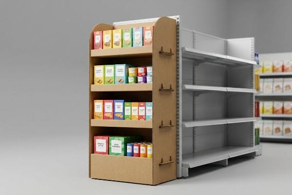 cardboard sidekick metal shelving