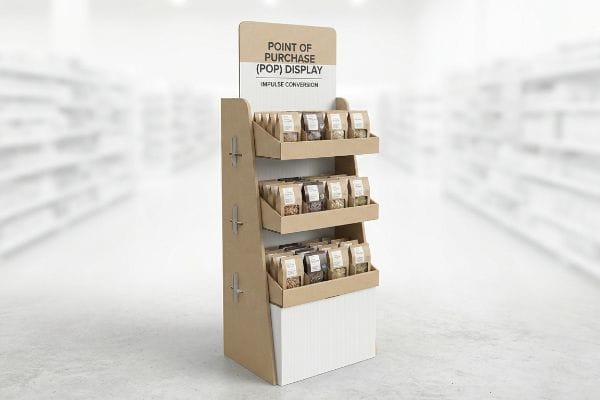 cardboard three tier pop display