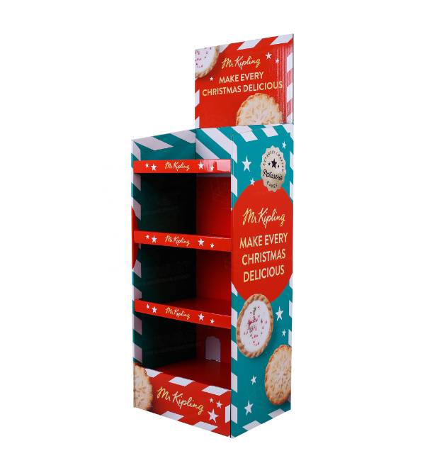 christmas themed cardboard display fsdu
