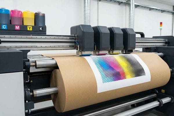 cmyk halftone brown paper roll