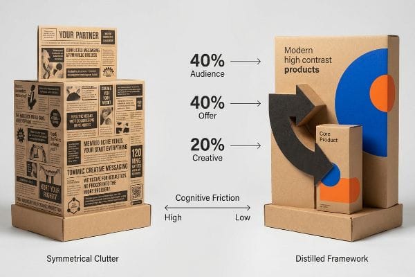 Brown corrugated displays contrast 