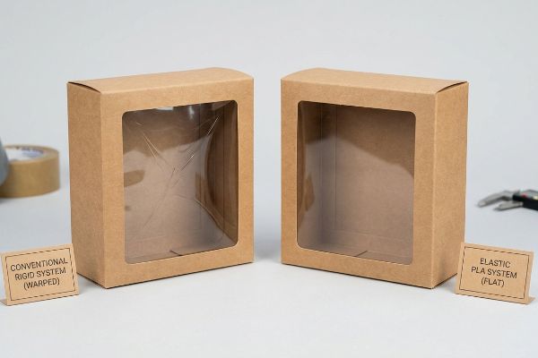 Brown Kraft paperboard box, labeled 
