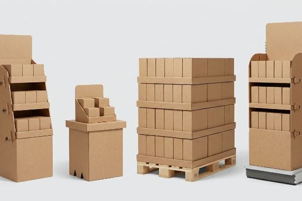 corrugated cardboard display types