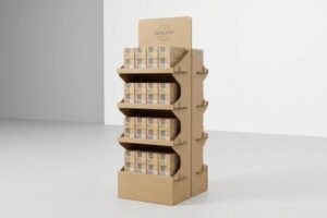 corrugated display four shelves