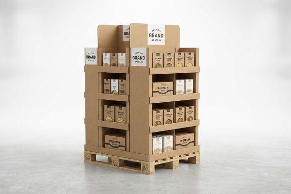 palette en bois ondulée pour présentation