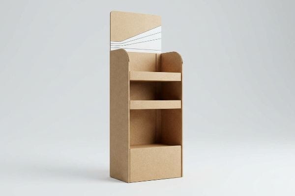 Maquette vide de présentoir en carton ondulé
