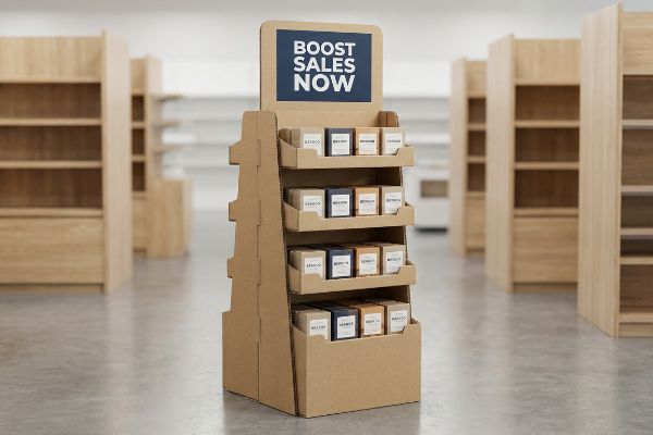 Corrugated cardboard POP display with