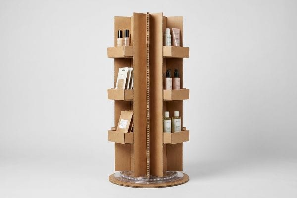 corrugated rotating display stand