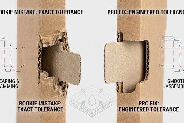 Corrugated cardboard panels show a