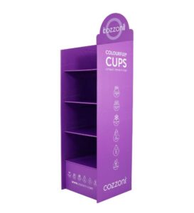 cozzoni purple cardboard display cups
