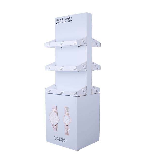 custom 3 tier watch cardboard display