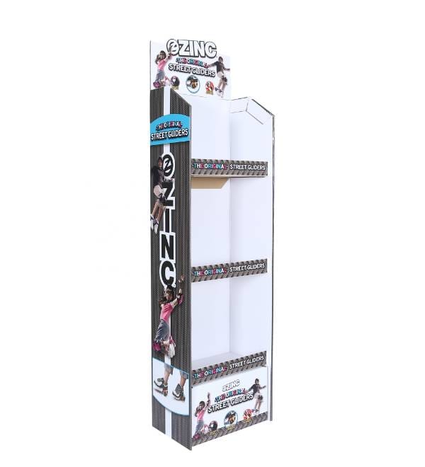 custom 3 tier zinc cardboard display