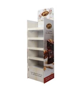 custom 4 shelf cardboard display stand