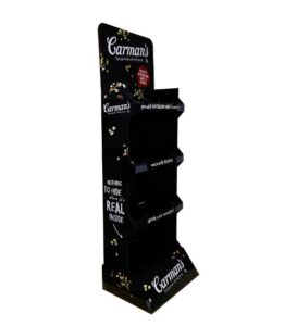 custom 4 tier black cardboard display fsdu