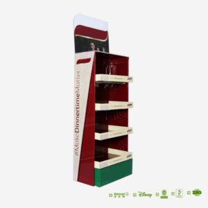 custom 4 tier cardboard display food retail