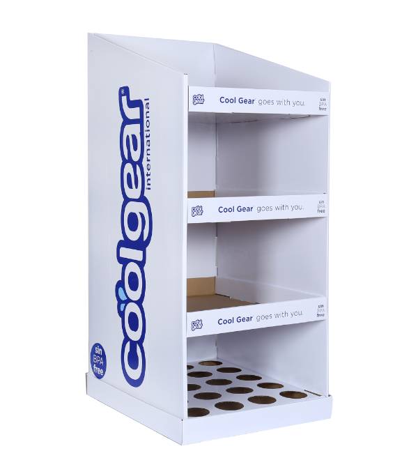 custom 4 tier cardboard display for hydration products