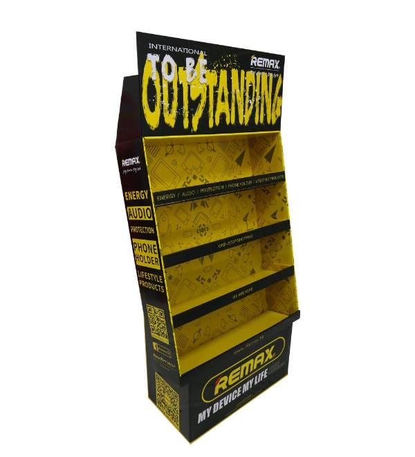 custom 4 tier electronics cardboard display