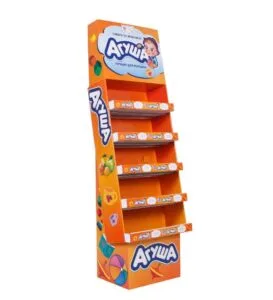 maßgefertigtes 5-stufiges Agusha-Kartondisplay