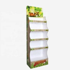custom 5 tier tea cardboard display stand