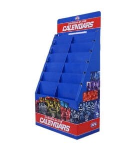 custom afl calendar cardboard display fsdu