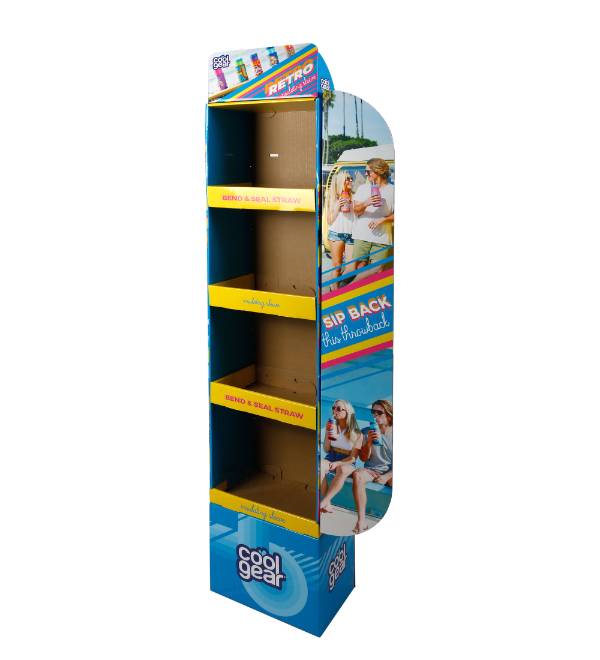 custom beverage bottle cardboard display stand
