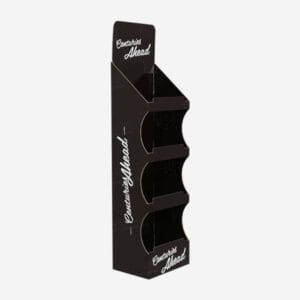 custom black 4 tier cardboard display