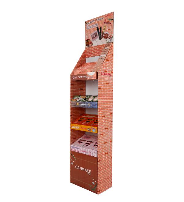 custom brick pattern cardboard display cosmetics