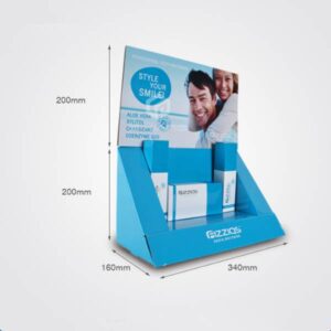 custom cardboard counter display dental whitening