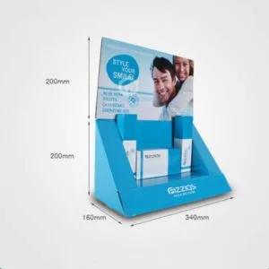 custom cardboard counter display dental whitening