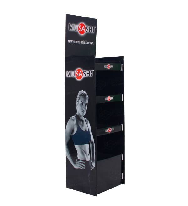custom cardboard display fitness merchandiser