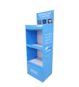 custom cardboard display leslies pool lights