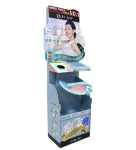 Giá trưng bày sản phẩm chăm sóc da bằng bìa cứng tùy chỉnh