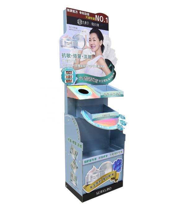 custom cardboard display skincare stand